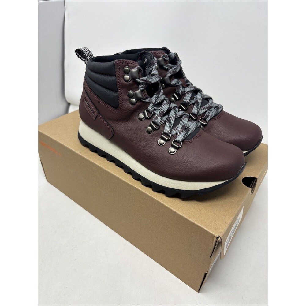 NIB Merrell Alpine Hiker Boots Women's Size 7 Burgundy Leather